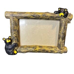 Bearfoots Jeff Fleming Big Sky Carvers Bear Cub Photo Frame Rustic Cabin Decor